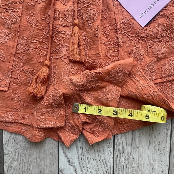 Avec Les Filles Orange Cargo Shorts Relaxed Fit - Picture 4 of 6